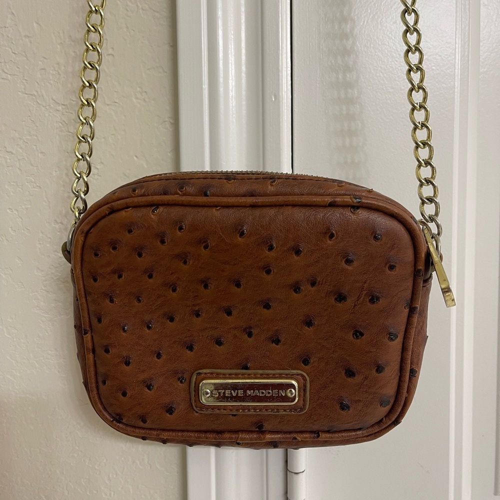 Steve Madden Mini Camel Brown Crossbody Bag